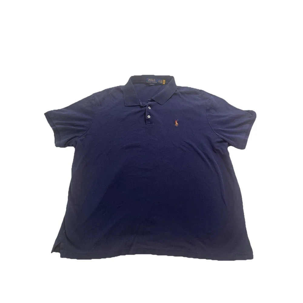 Polo by Ralph Lauren Men's Blue Navy Classic Fit Polo Shirt-XL Short Sleeve
